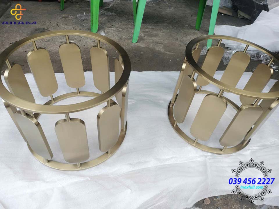 Gia Công Chân Bàn Ghế Inox Mạ Vàng Theo Yêu Cầu TPHCM