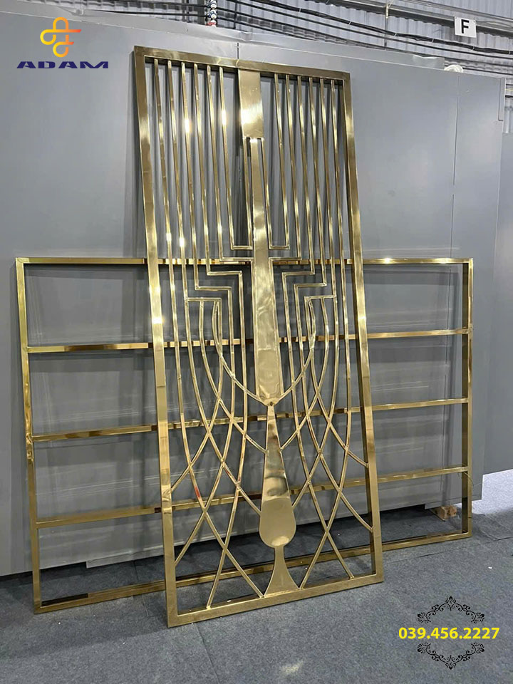 Vách ngăn inox mạ vàng TpHCM - Gia Công Theo Yêu Cầu 