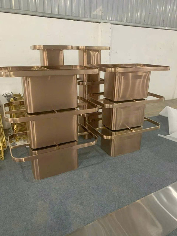 Chân bàn inox mạ vàng theo yêu cầu giá rẻ