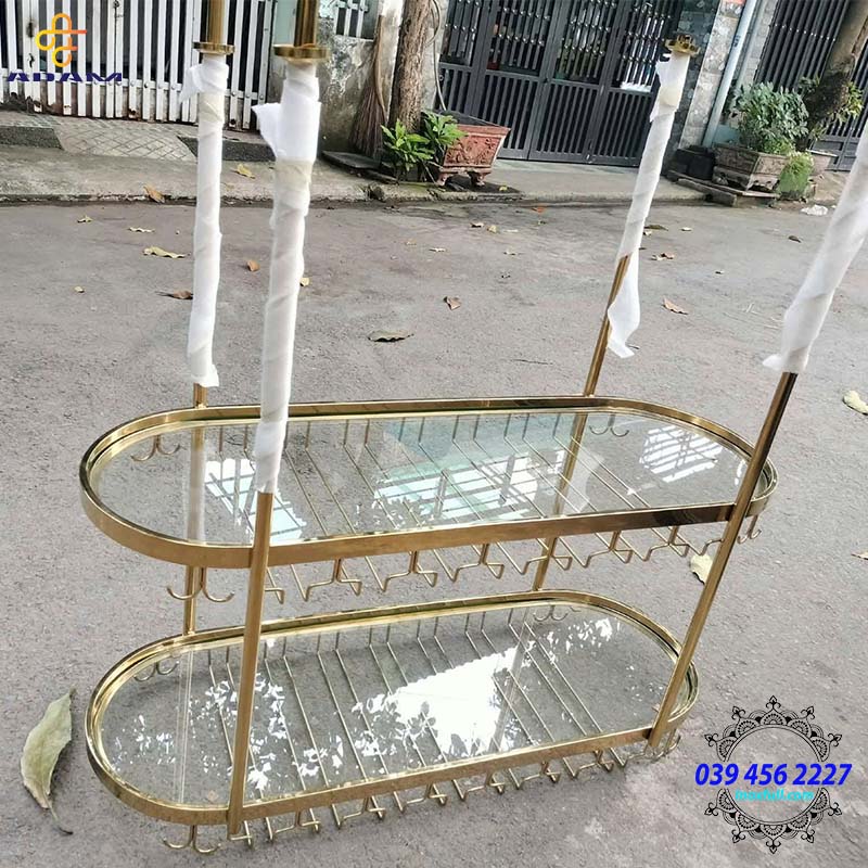 Giá Treo Ly Rượu Vang Inox Mạ Vàng – Gia Công Theo Yêu Cầu TpHCM